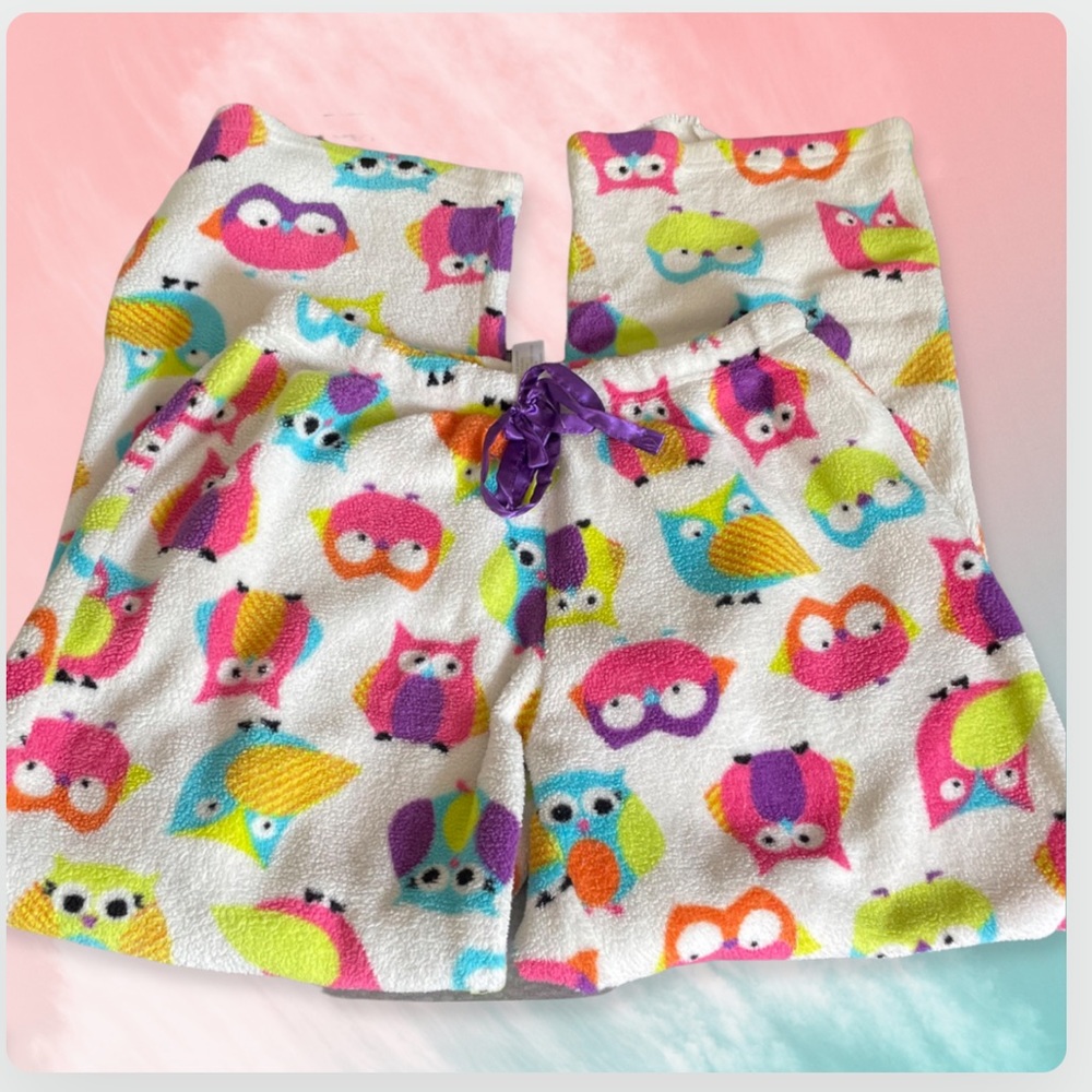 ✅Adorable Owl Fluffy Jammie bottoms